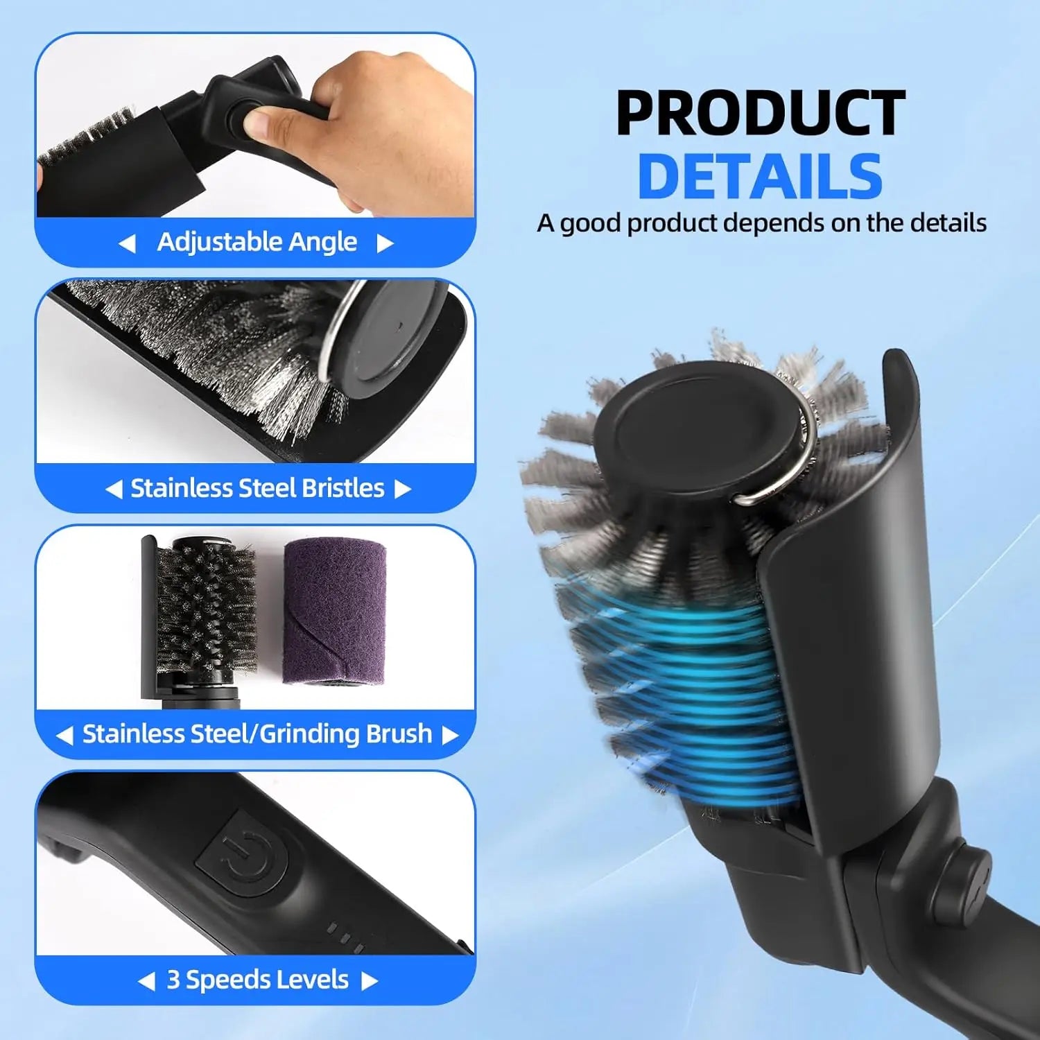 GrillSpark™ Electric Brush 🔥 — Fast, Powerful Grill Cleaning