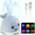 Juguete de baño recargable mejorado para bebés con ballena luminosa a prueba de agua