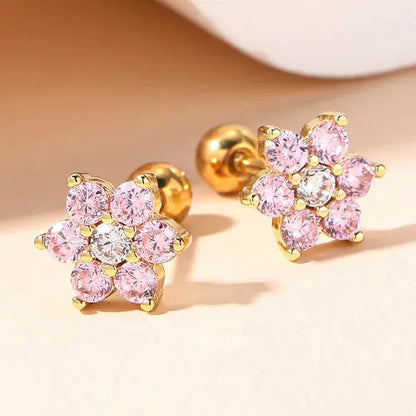 Women's Delicate Acupuncture Points Weight Loss Earrings Cubic