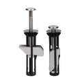 2 bisagras universales de acero inoxidable para inodoro con pernos