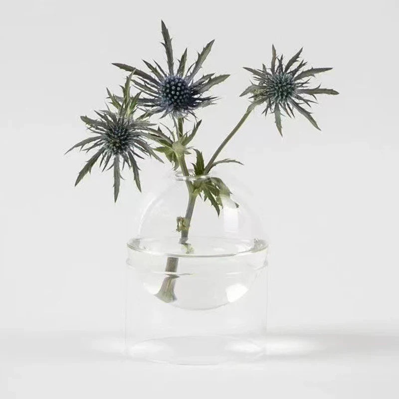 Mini Round Glass Flower Vase – A Delightful Touch of Nature for Your Space Ursmart Store