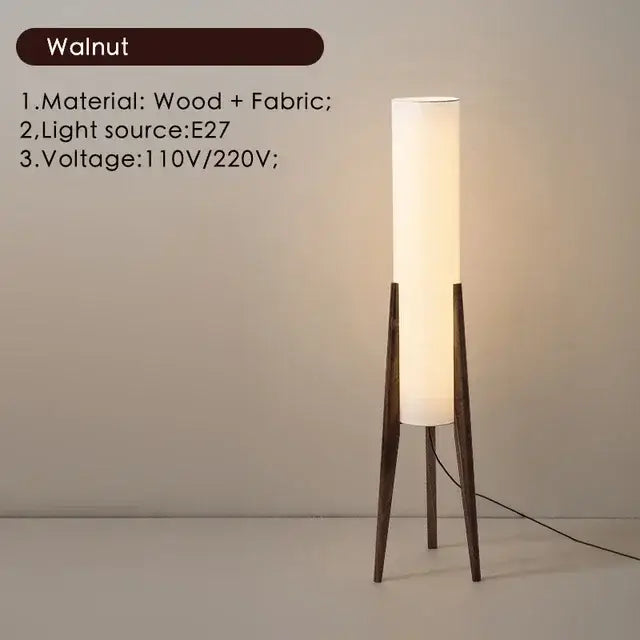 Chinese Fabric Floor Lamp – Zen-Inspired Wooden Lighting Homelover Light Store