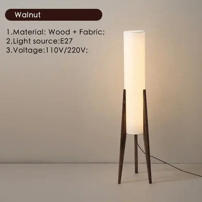 Chinese Fabric Floor Lamp – Zen-Inspired Wooden Lighting Homelover Light Store