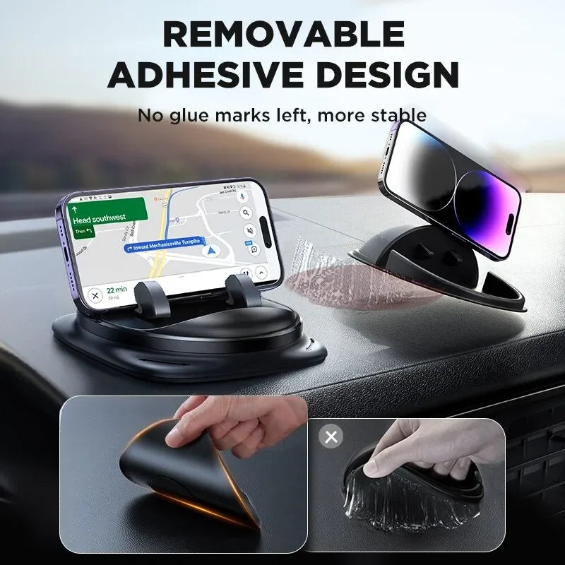 360° Universal Dash Mount – No More Phone Slips While Driving!