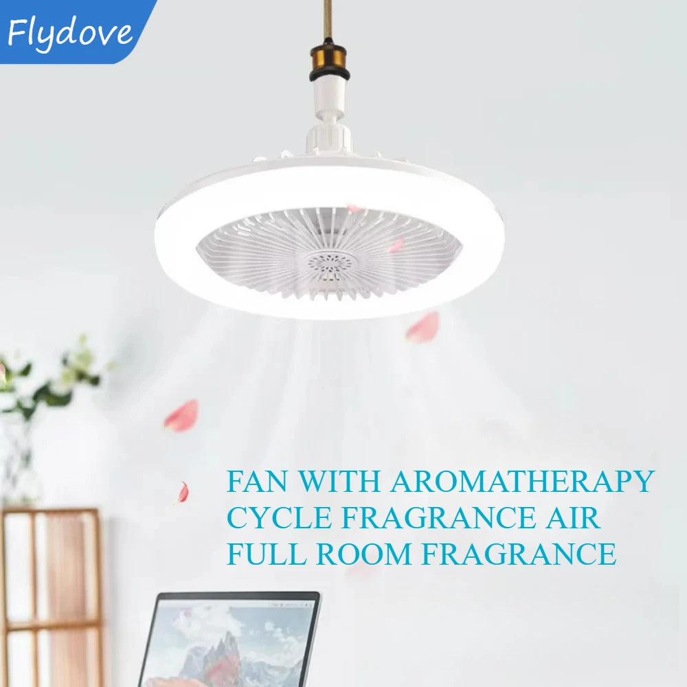 Remote Control Lighting Rotatable 3in1 Ceiling Fan Lamp E27 Converter Base Lighting Base for Bedroom Living Room LED Home Decor
