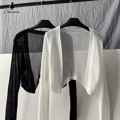 Cool & Chic: Sun-Knit Ice Silk Cardigan