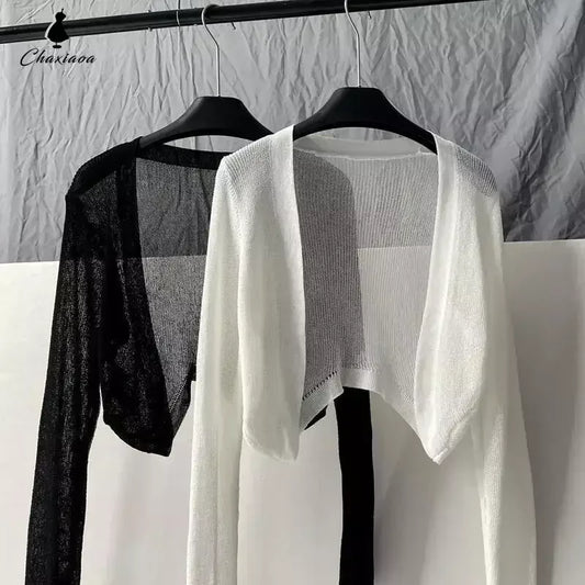 Cool & Chic: Sun-Knit Ice Silk Cardigan