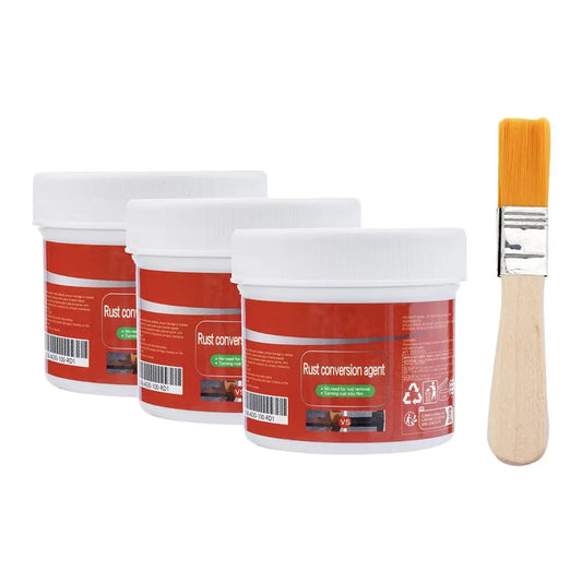 1/2/3PCS Rust Converter for Metal,Water-Based Rust Remover Anti-Rust Paint, Rust Removal Converter Metallic Paint with Brush