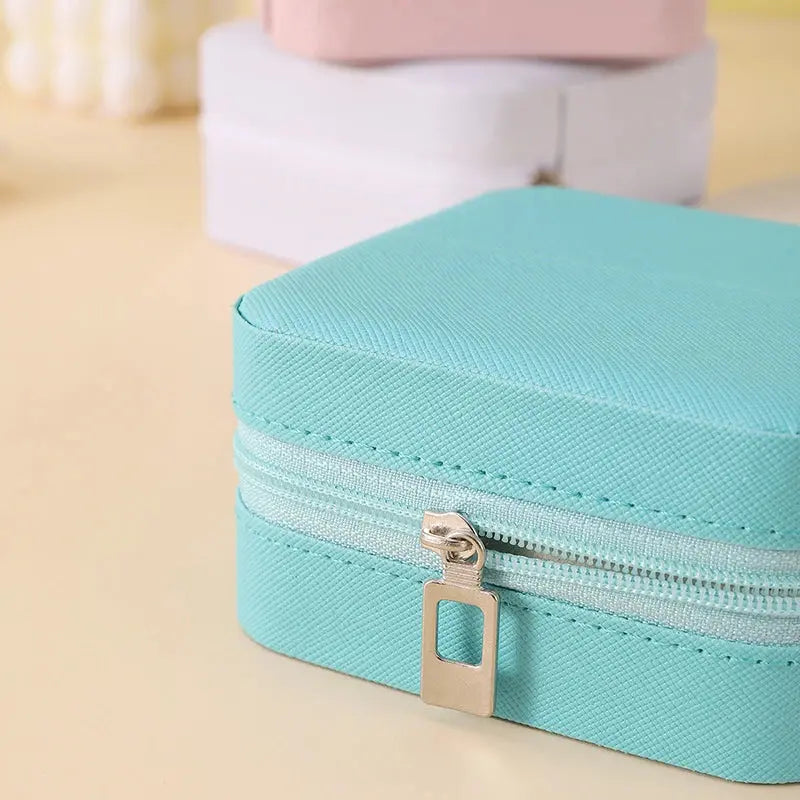 View details for Portable Jewelry Storage Box Travel Organizer Jewelry Case Leather