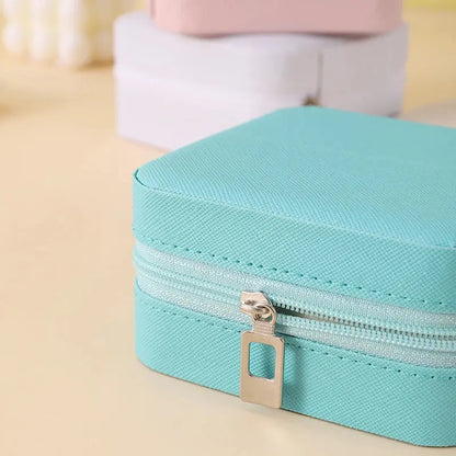 View details for Portable Jewelry Storage Box Travel Organizer Jewelry Case Leather