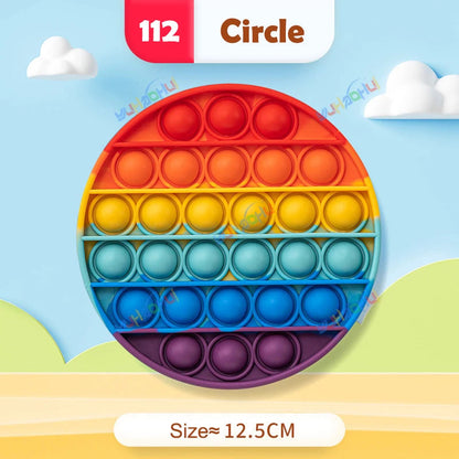 Rainbow Pop Push Bubblle Fidget Anti Stress Relief Toys for Adult Children Special Needs Sensory Toys Interactive Toys for Kids Stone's Store