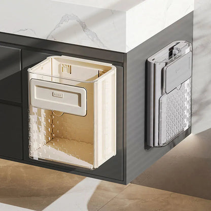 10L Foldable Hanging Trash Can Large Capacity Hanging Collapsible Trash Can Kitchen Garbage Can for Cabinets Bathroom Shop1104035099 Store