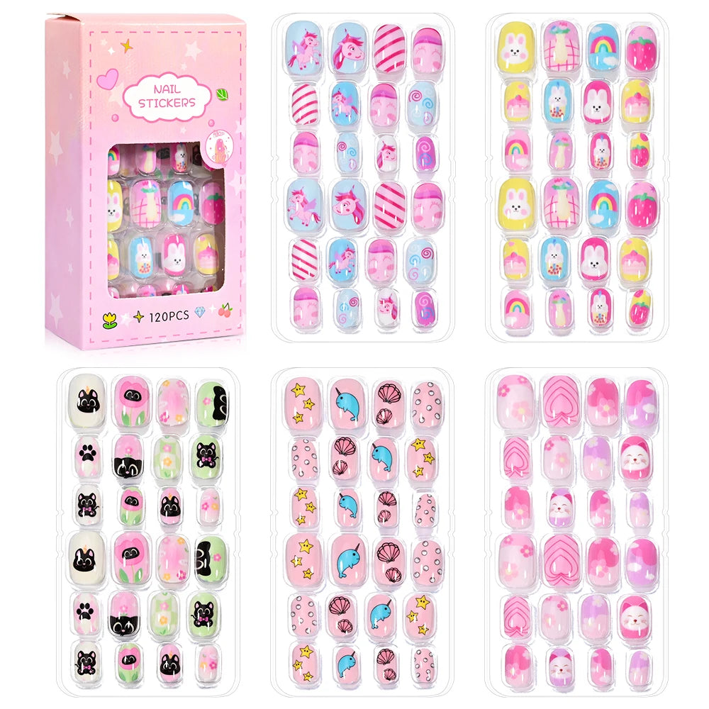 GlamTiny™ – 520 Sparkly Nail Stickers for Creative Kids 💅