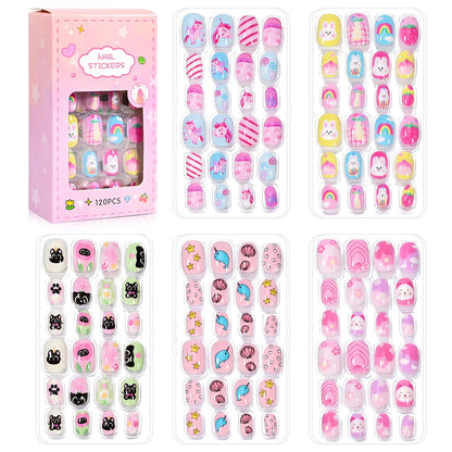 GlamTiny™ – 520 Sparkly Nail Stickers for Creative Kids 💅