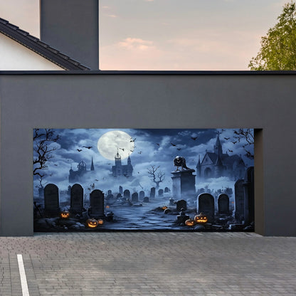 Spooky Garage Door Wrap – Instant Haunted House Transformation!