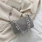 Allover Rhinestone Bucket Bag, Glitter Chain Prom Purse, Women's Mini Crossbody Bag (6.3*3.54) Inch Stone's Store