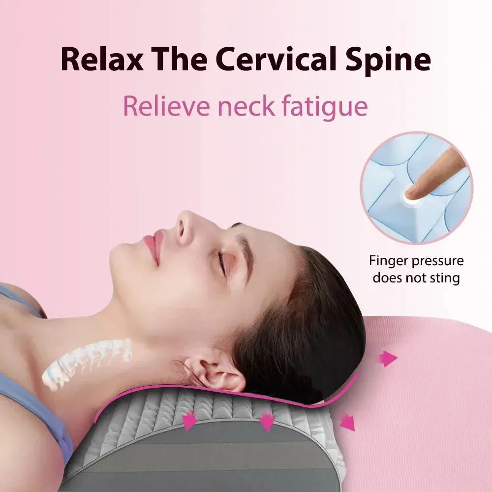 Back Stretcher Cervical Traction Pad Herniated Disc  Posture Corrector Support Neck Lumbar Massage Pillow Relief Relax Scoliosis GoodMEE Store
