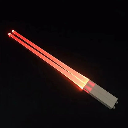 1 Pair LED Lightsaber Chopsticks Luminous Reusable Kitchen Light Up