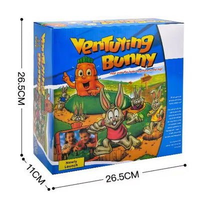 Kids Board Game 2-4 Players Funny Bunny Rabbit Trap Game Toy Rabbit Cross Country Race