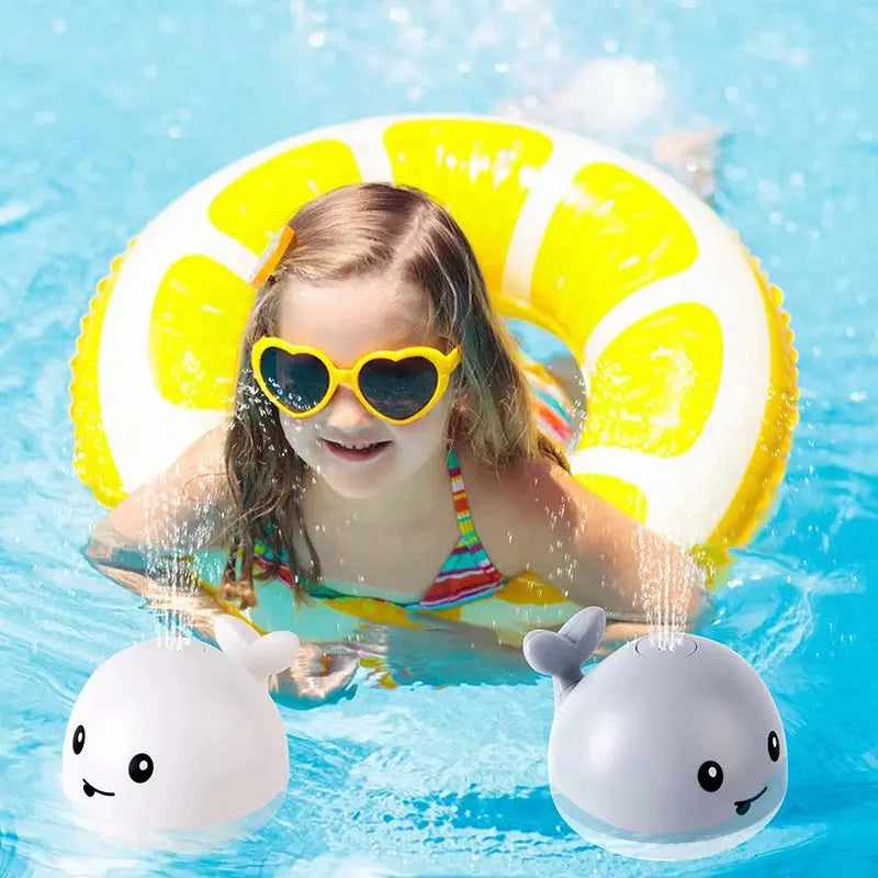 Juguete de baño recargable mejorado para bebés con ballena luminosa a prueba de agua