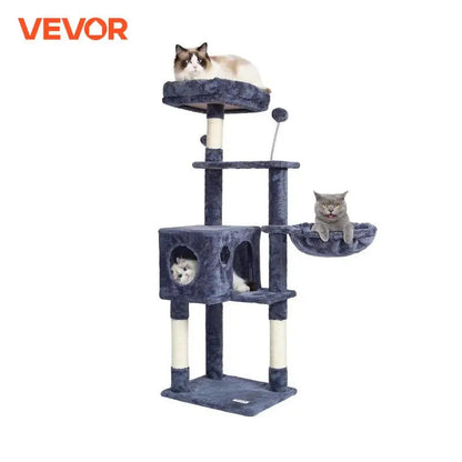 45.2" Cat Tower with Cat Condo Sisal Scratching Post VEVOR BESTEQUIP Overseas Store
