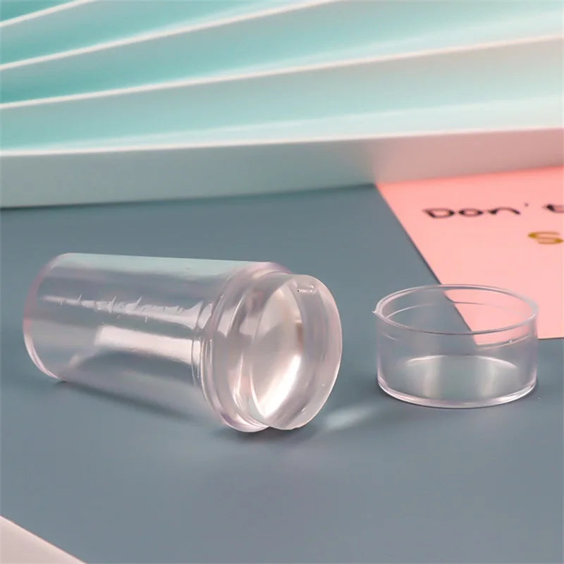 Jelly Silicone Transparent Nail Stamper Set with Scraper Stone's Store
