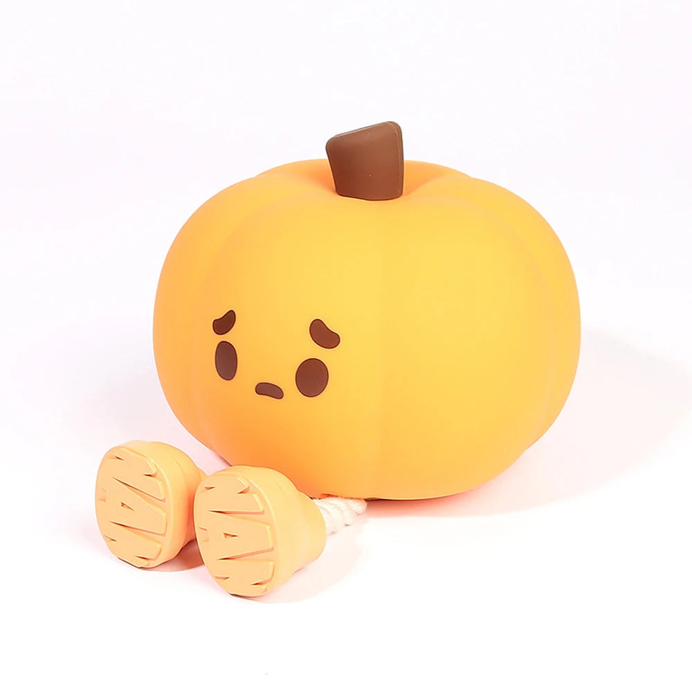 Night Light Cute Lamp Pumpkin Touch Sensor Lamp Christmas Night Lamp Silicone LED Rechargeable Lamp