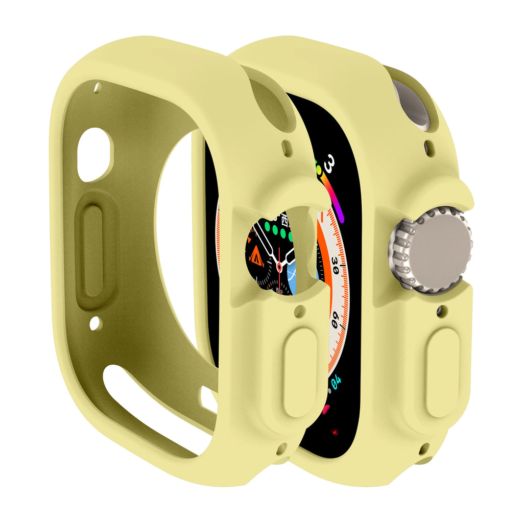 Soft Silicone Case for Apple Watch 8 Ultra 49MM 45mm 42MM 38MM Cover Protection For iWatch series 7 6 5 4 SE 40 44 41mm Bumper