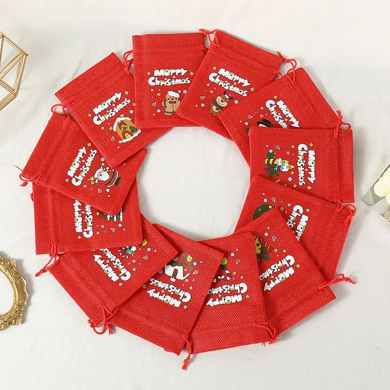 MerryPouch™: Bolsas festivas con cordón para regalos rápidos y con estilo 🎄