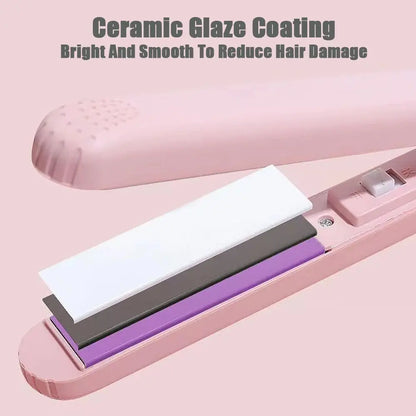 Pink Ceramic Flat Iron Hair Straightener For Smooth Finish Ceramic