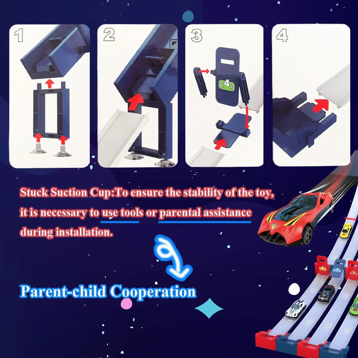 Competitive Racing Track Toy Vehicle with Alloy Car Kids Play Game for AliExpress