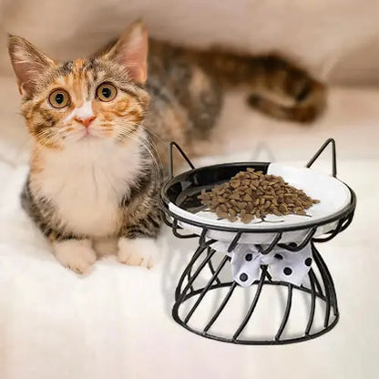 Cat Bowl Dog Bowl Pet Food Water Feeder Drinker Cat Raised Elevated