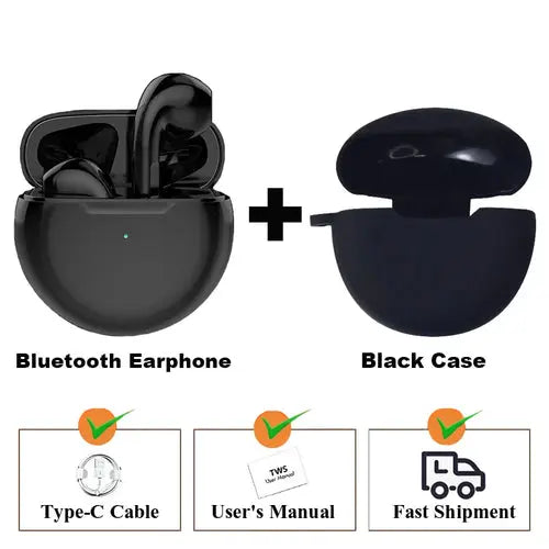 NEW Original Air Pro 6 TWS Wireless Headphones Fone Bluetooth AliExpress