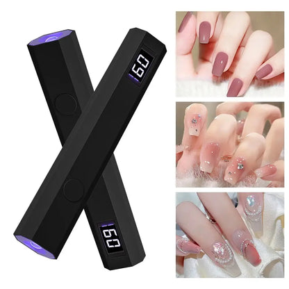 YIKOOLIN Mini Nail Lamp with LED Display Portable Mini UV Light for Gel Nails with 2 Timers Fast Charging Small UV Light YIKOOLIN Official Store