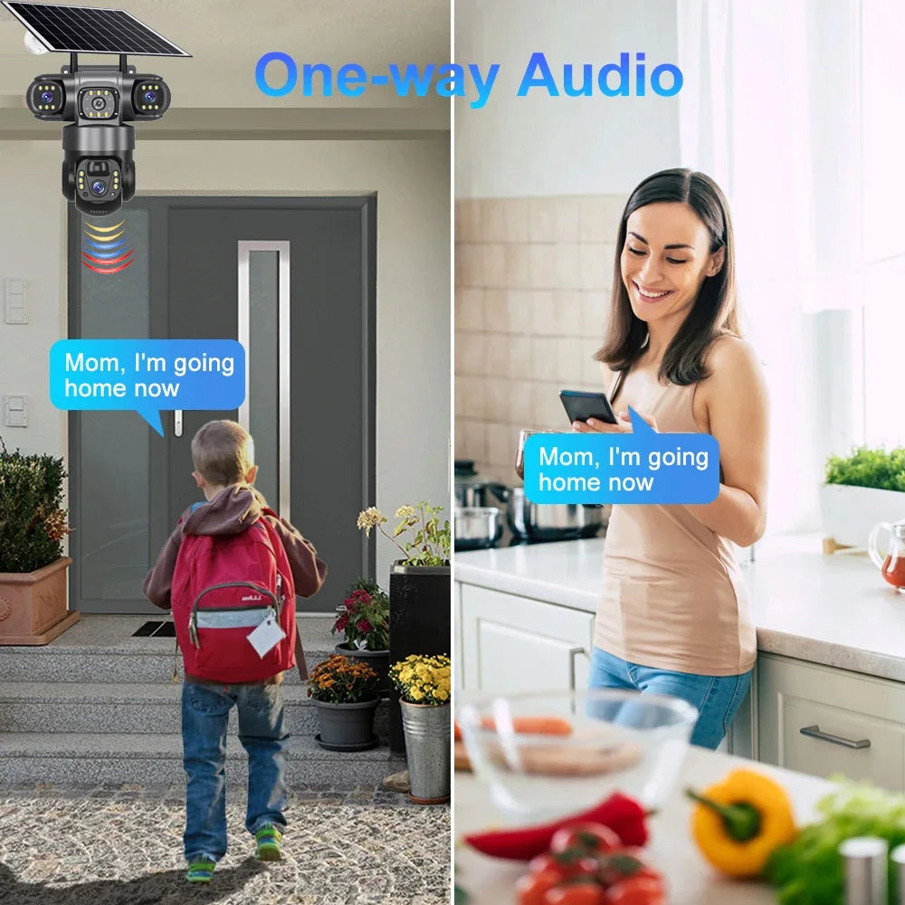 See It All: Triple-Lens Solar 360° Dome Camera