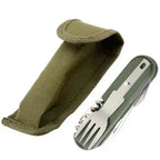 7 In 1 Camping Picnic Cutlery Knife Stainless Steel Fork Spoon Bottle