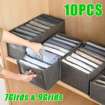 Organizador de ropa para armarios, pantalones, vaqueros, caja de almacenamiento, organizador de armario