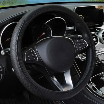 Anti-Slip Car Steering Wheel Cover - Embossed Leather Stone's Store