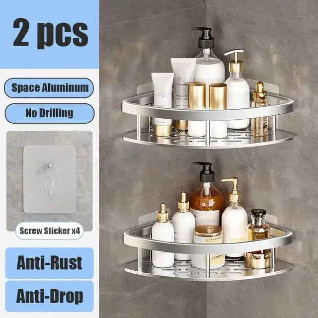 No Drill Wall Mounted Bathroom Shelf Shop1103677105 Store