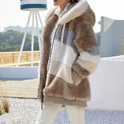 Women's Oversized Plush Pocket Jacket - Warm & Stylish Winter Essential 2023