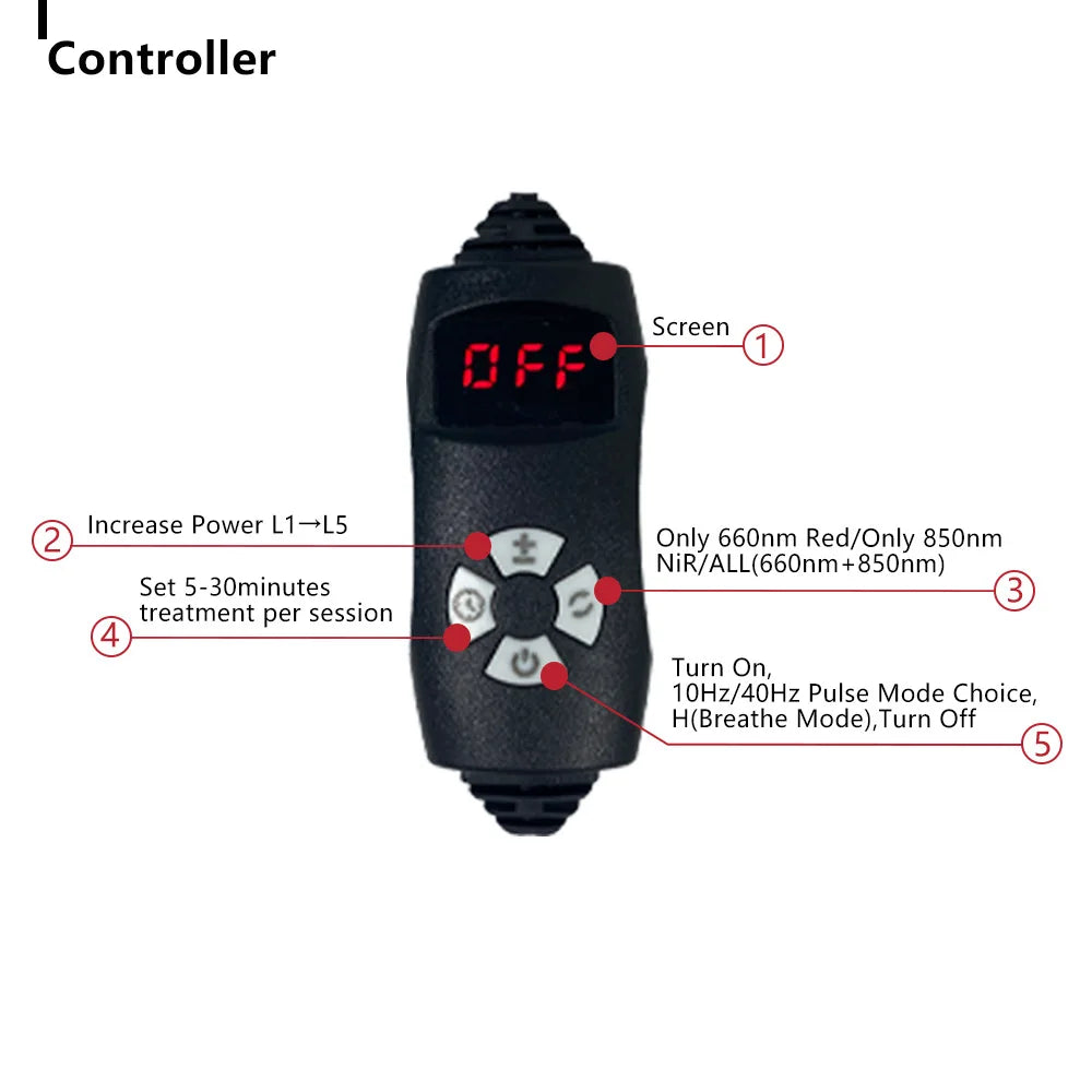 660 850nm LED Red Light Therapy Ankle Massager Infrared Phototherapy Foot Massager Wound Healing Fade Wrinkle Scar
