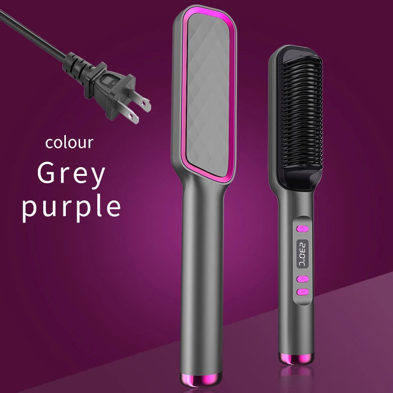 Electric Hot Comb Multifunctional Straight Hair Straightener Comb Negative Ion Anti-Scalding Styling Tool Straightening Brush Stone's Store