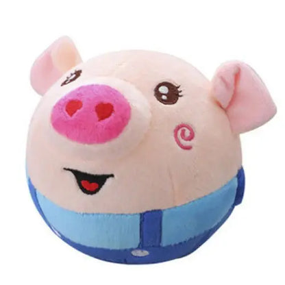 Cartoon Pig Active Moving Pet Plush Toy USB Rechargeable Interactive