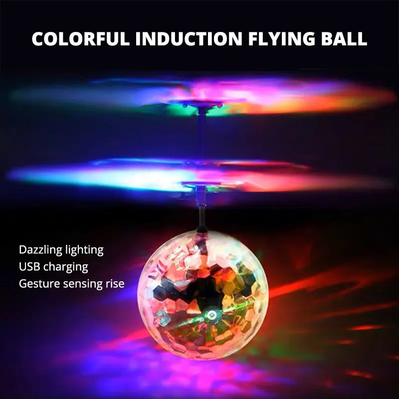 Led Light Suspension Crystal Ball Infrared Induction RC Gesture Control Colorful Glowing Toys Unique Gift for Kids Action Time Store