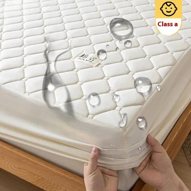 Funda protectora lavable acolchada, impermeable y antipolvo para colchón