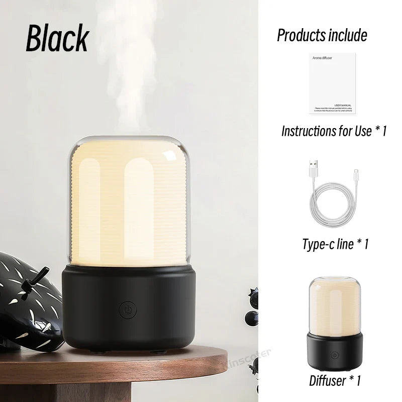 KINSCOTER Portable Mini Aroma Diffuser USB Air Humidifier Essential Oil Night Light Cold Mist Maker Sprayer for Home Gift HUMI Store