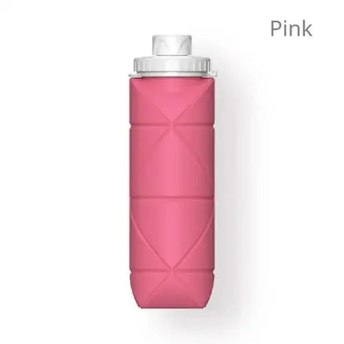 1Pc 600ml Foldable Space-saving Portable Reusable Silicone Sport Water