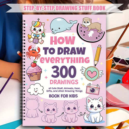 DrawJoy™ Kids Book – 300 Fun & Easy Sketches