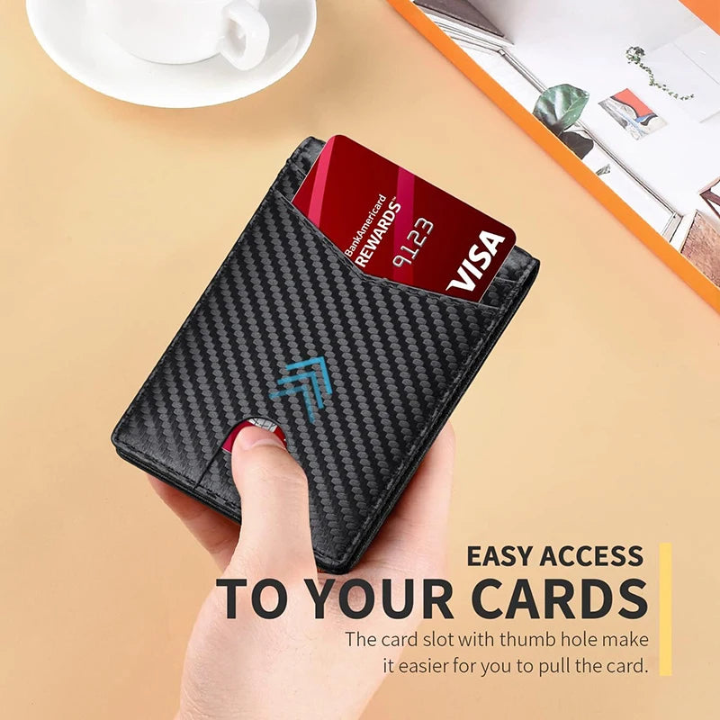 Sleek & Safe: Men's RFID Blocking Slim Wallet
