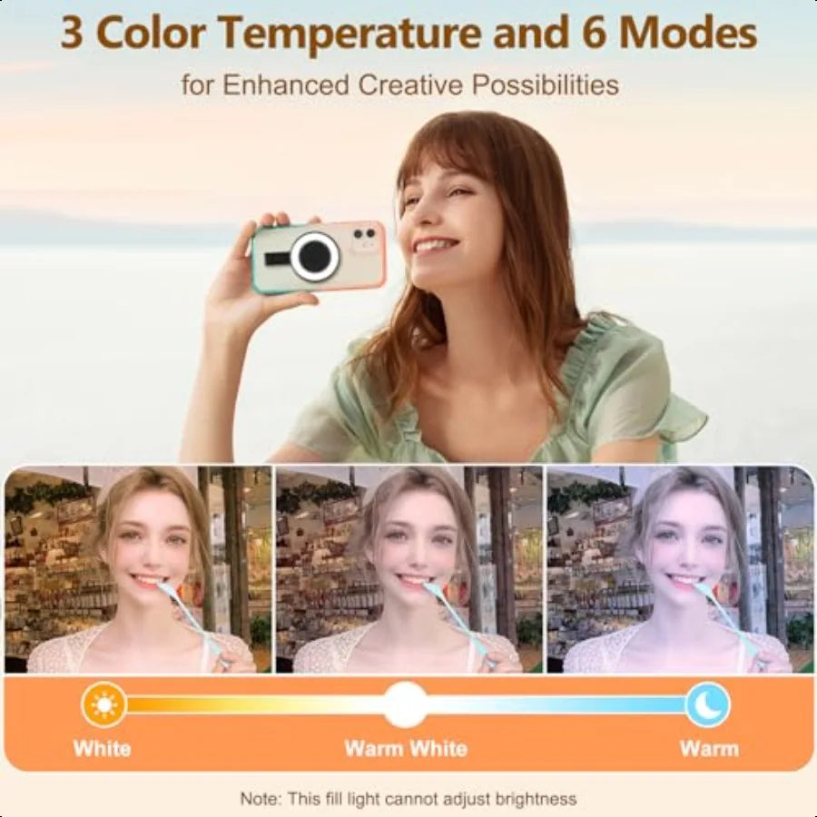 Glow & Snap: 3-in-1 Magnetic Selfie Light